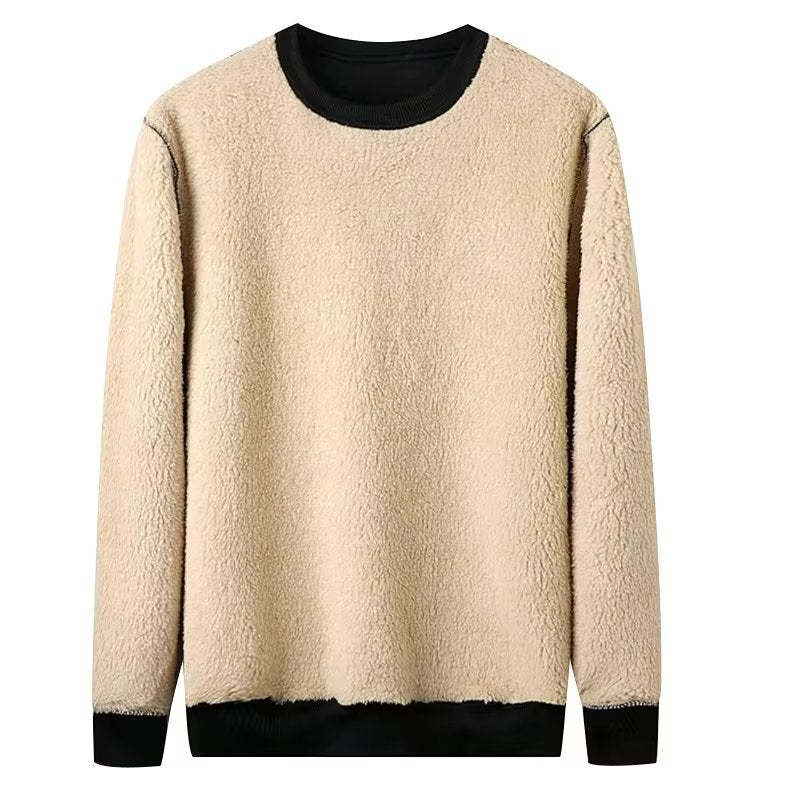 Lambswool Sweater Men's Winter New Youth Men's Loose Large Size