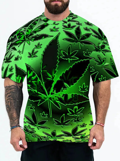 2025 New Animal Pattern 3D Digital Printing European and American Adult Men's T-Shirt Cross-Border Hooded Short-Sleeved Top