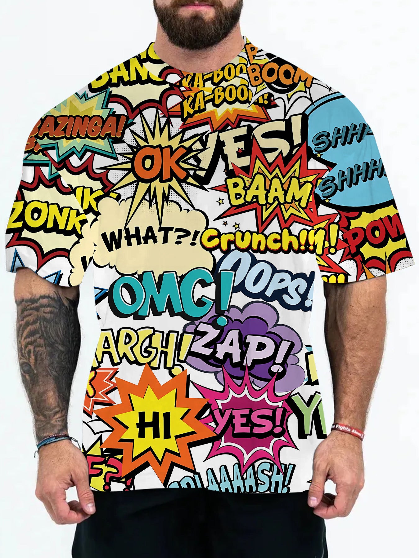 2025 New Animal Pattern 3D Digital Printing European and American Adult Men's T-Shirt Cross-Border Hooded Short-Sleeved Top