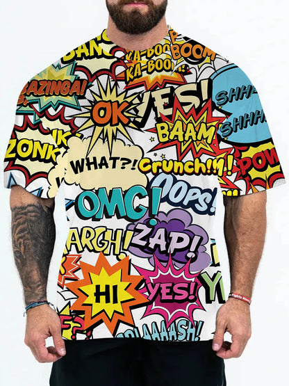 2025 New Animal Pattern 3D Digital Printing European and American Adult Men's T-Shirt Cross-Border Hooded Short-Sleeved Top